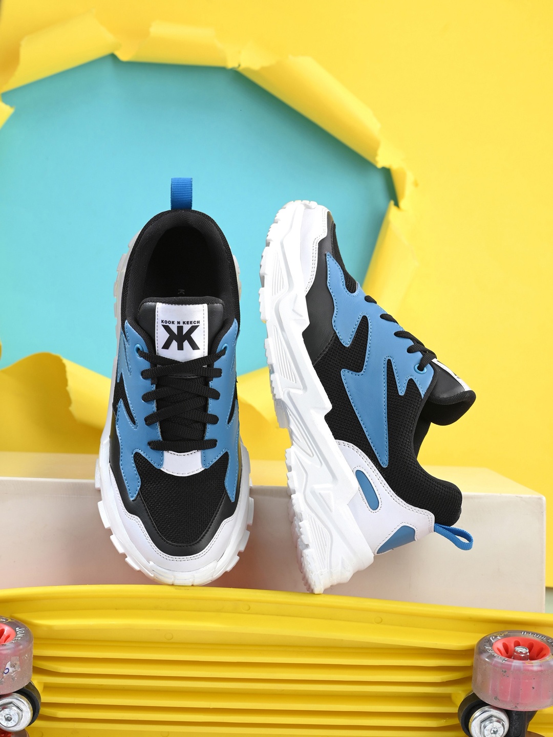 

Kook N Keech Men Colourblocked Sneakers, Blue