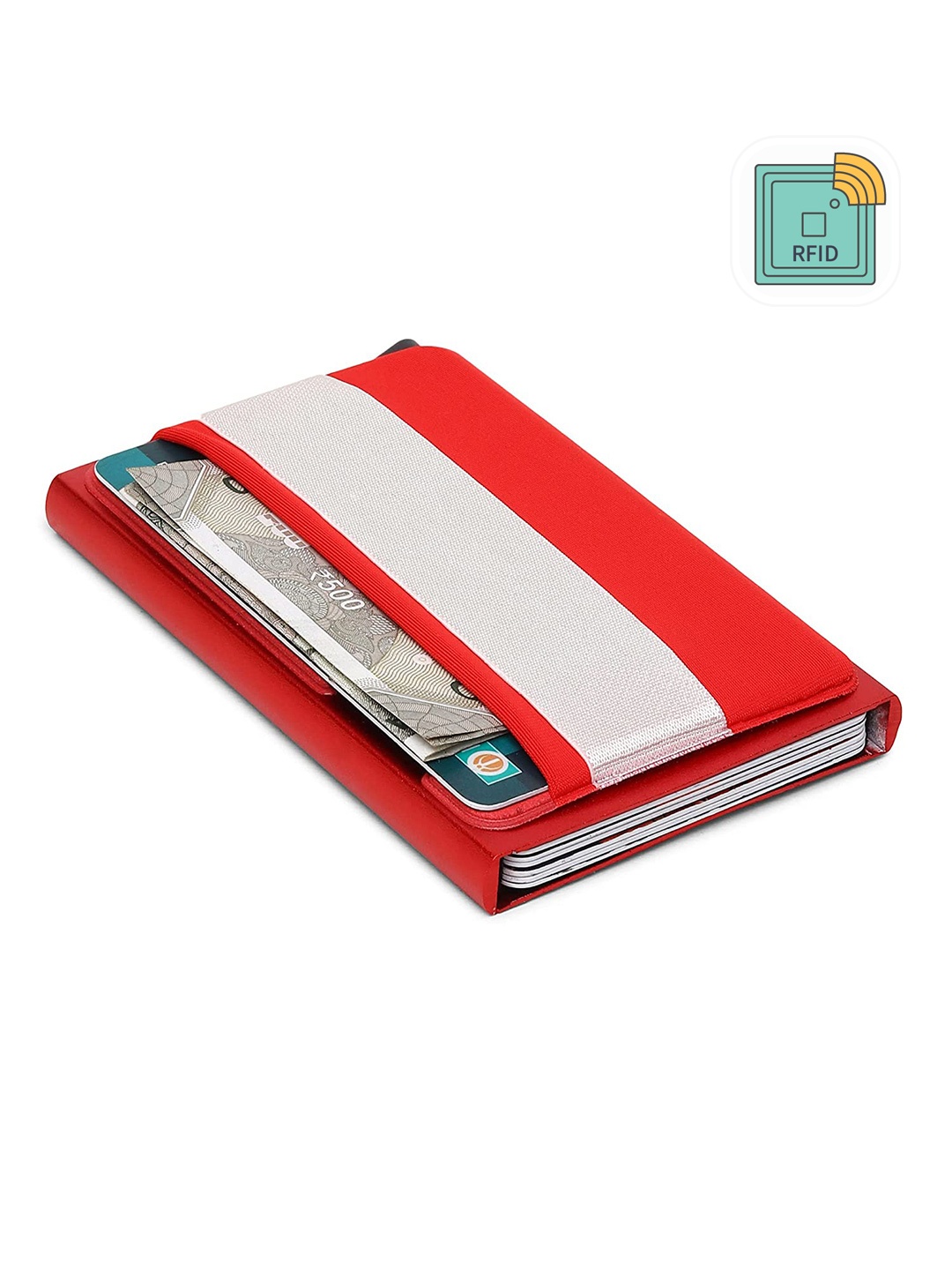 

StealODeal Unisex Red & White Card Holder