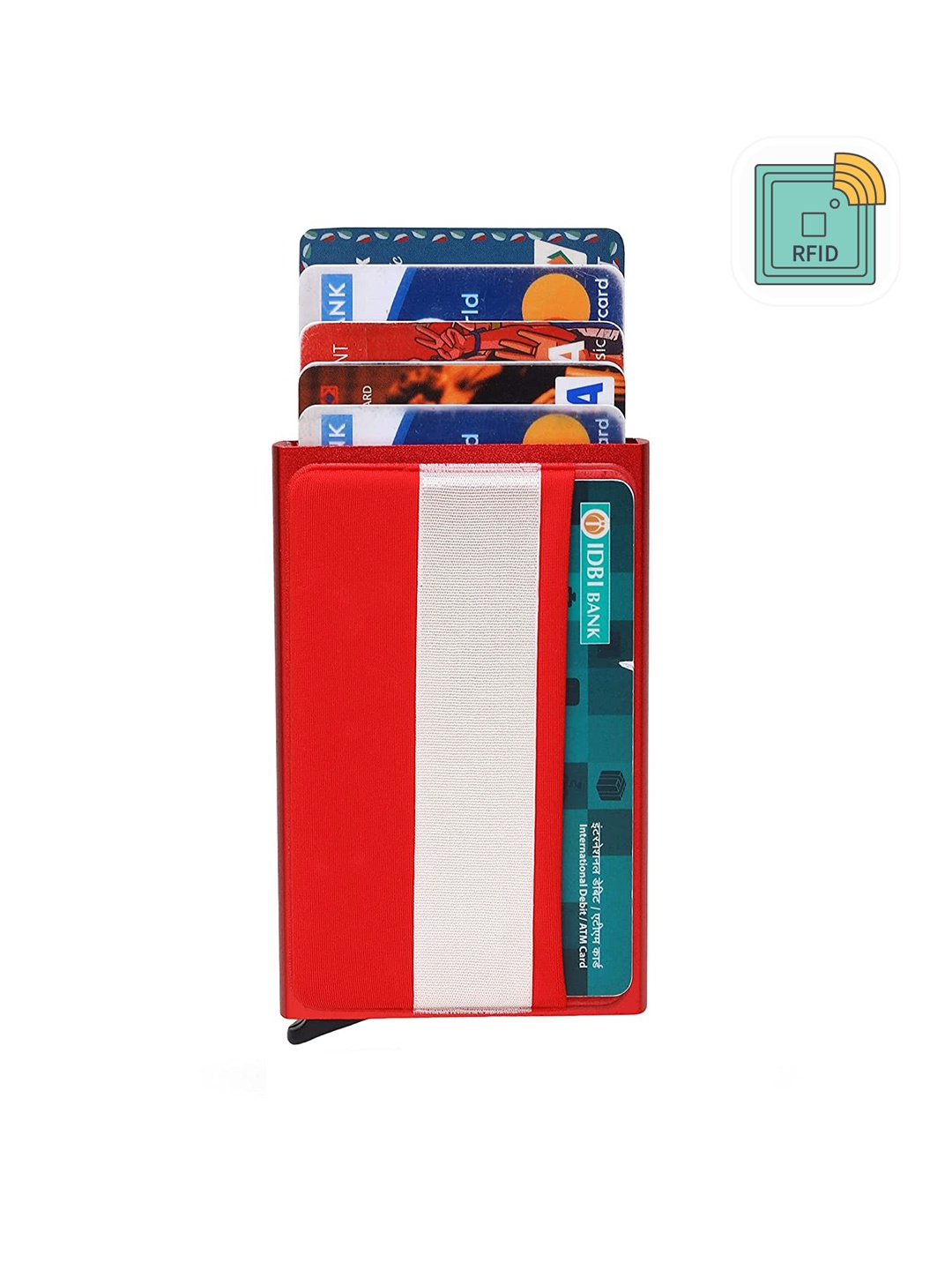 

StealODeal Unisex Red & White Card Holder