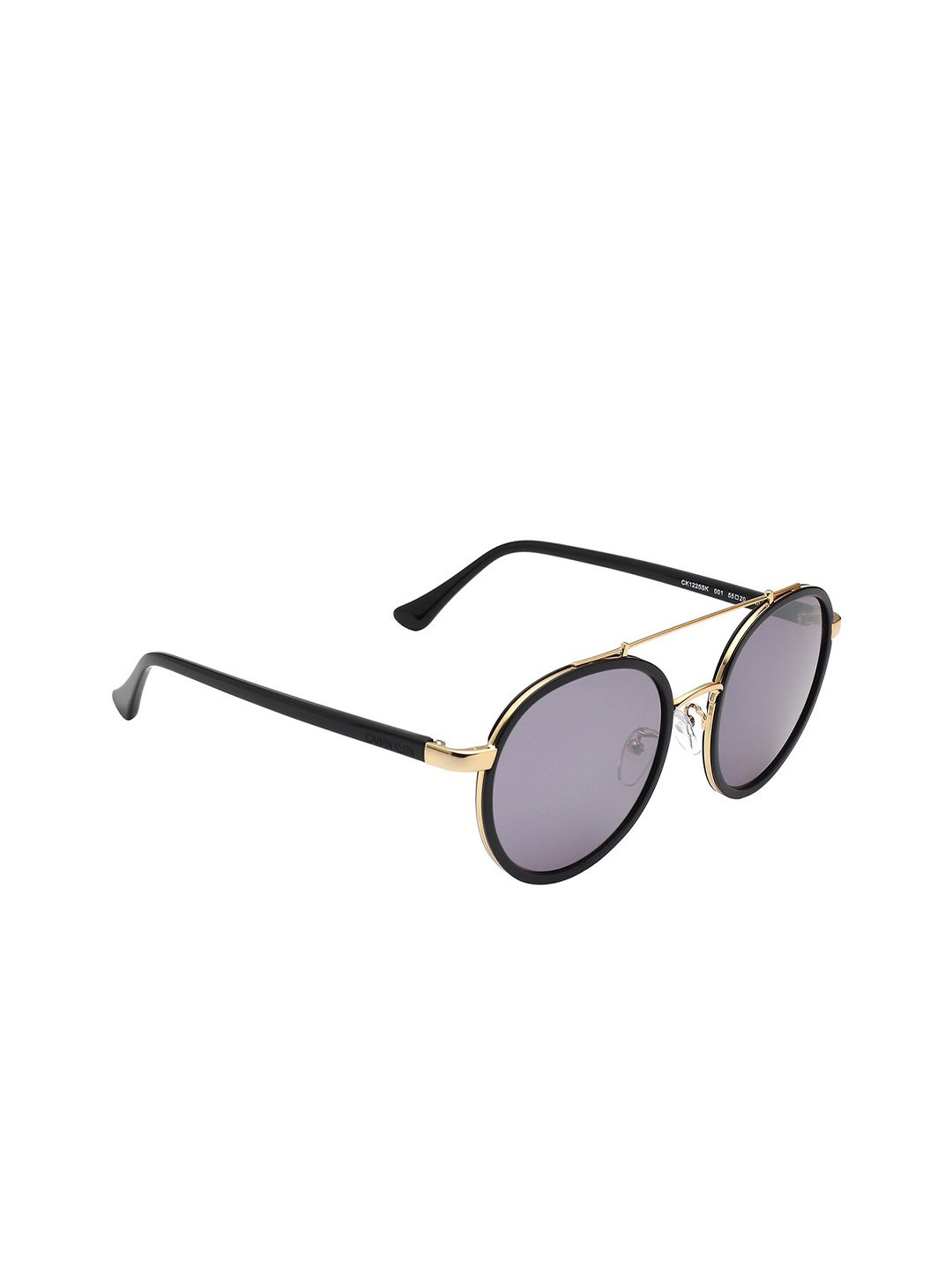 

Calvin Klein Unisex Round Sunglasses with UV Protected Lens CK 1225K 001 55 S, Grey