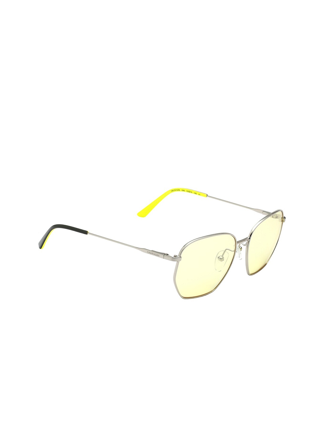 

Calvin Klein Women Square Sunglasses with UV Protected Lens CK 19102 045 53 S, Yellow