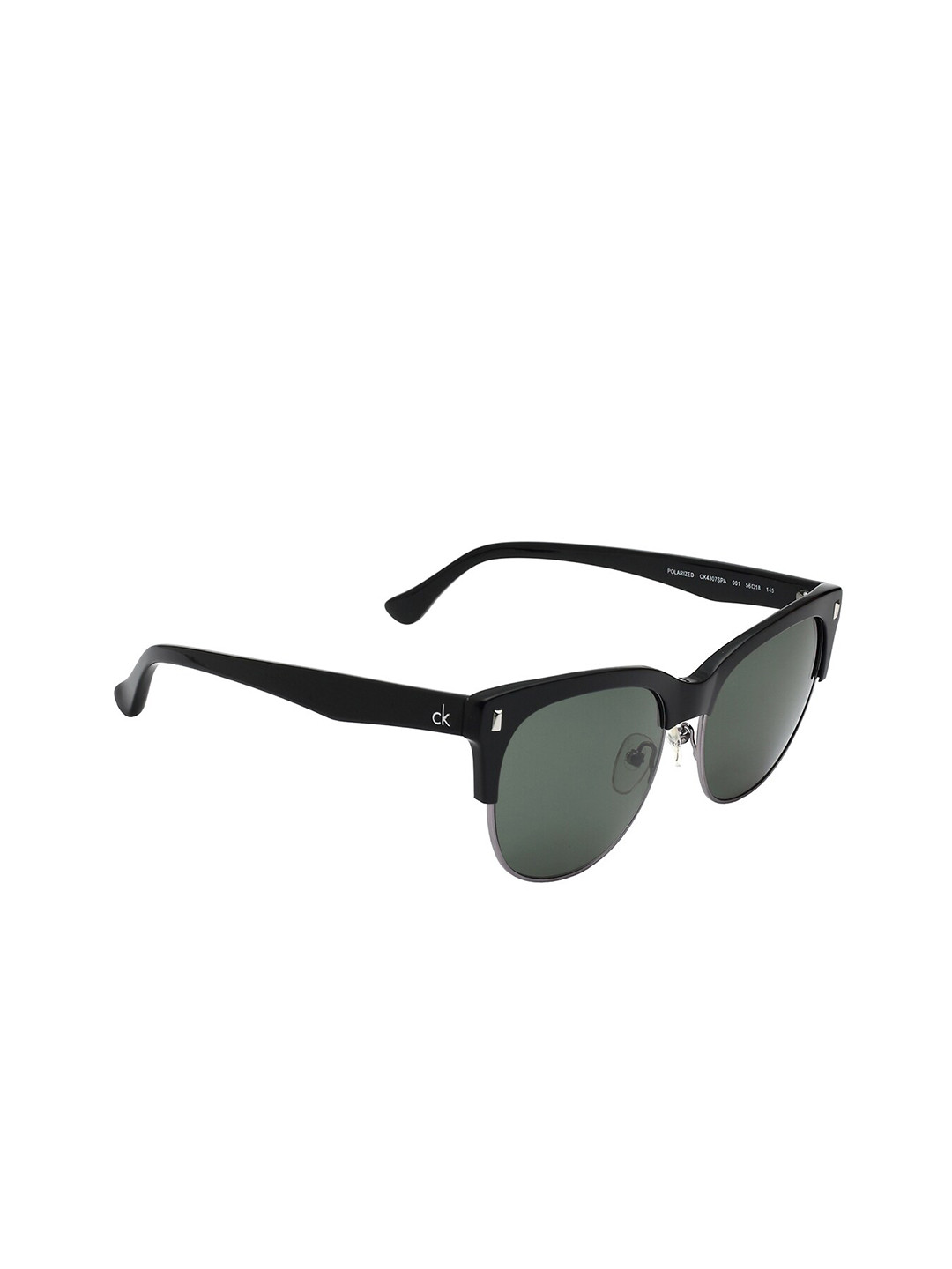 

Calvin Klein Women Browline Sunglasses with UV Protected Lens CK 4307PA 001 56 S, Green