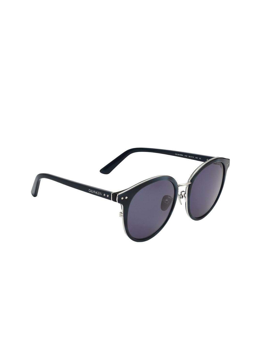 

Calvin Klein Women Oval Sunglasses with UV Protected Lens CK 18518A 412 56 S, Blue