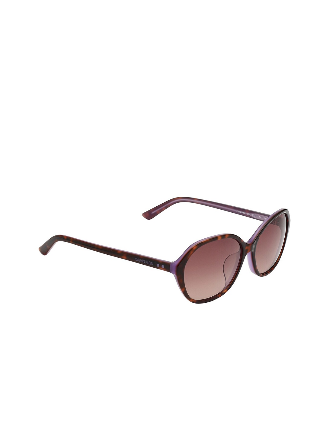 

Calvin Klein Women Oval Sunglasses with UV Protected Lens CK 18524A 238 57 S, Brown