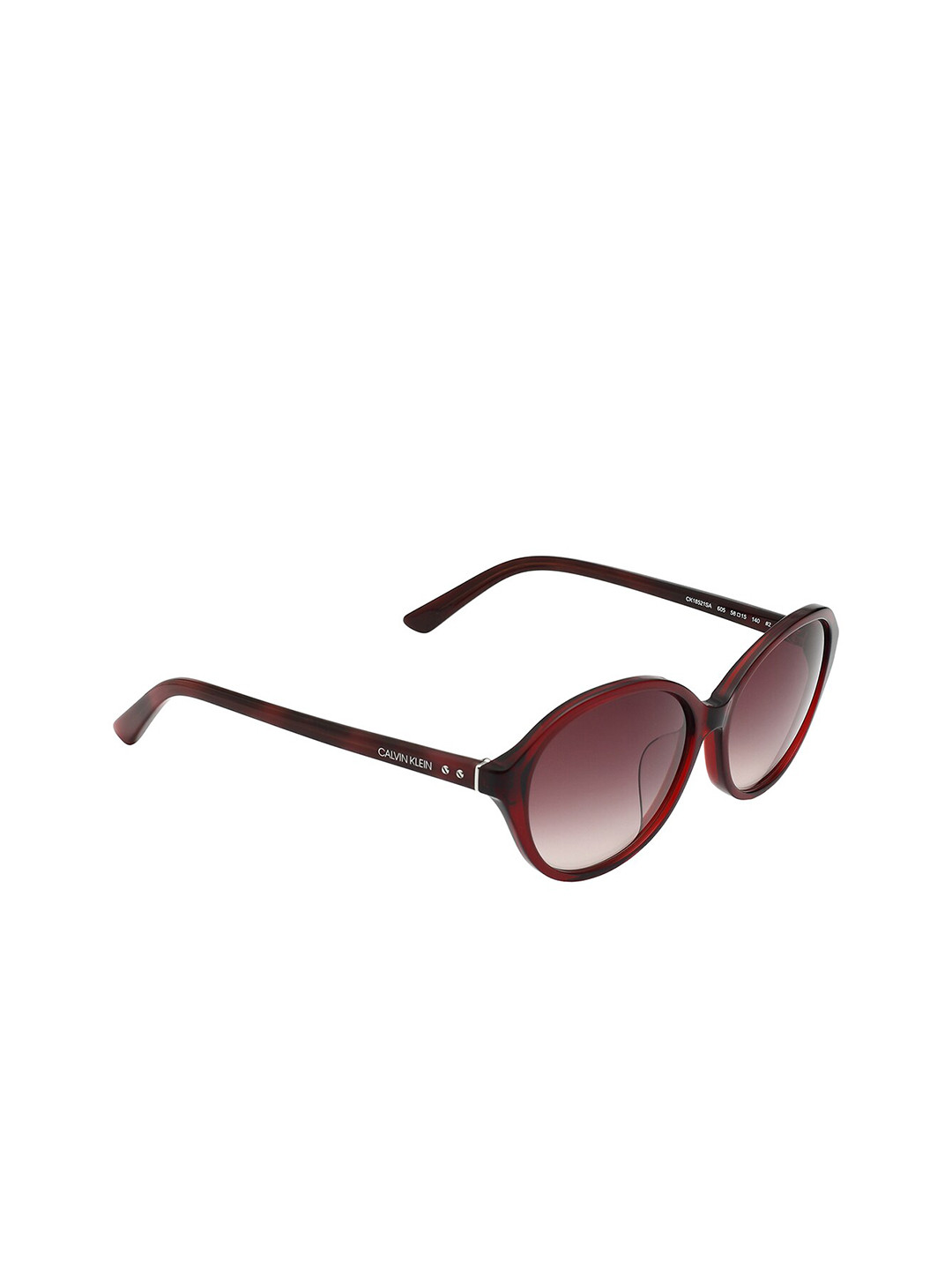 

Calvin Klein Women Oval Sunglasses with UV Protected Lens CK 18521A 605 58 S, Brown