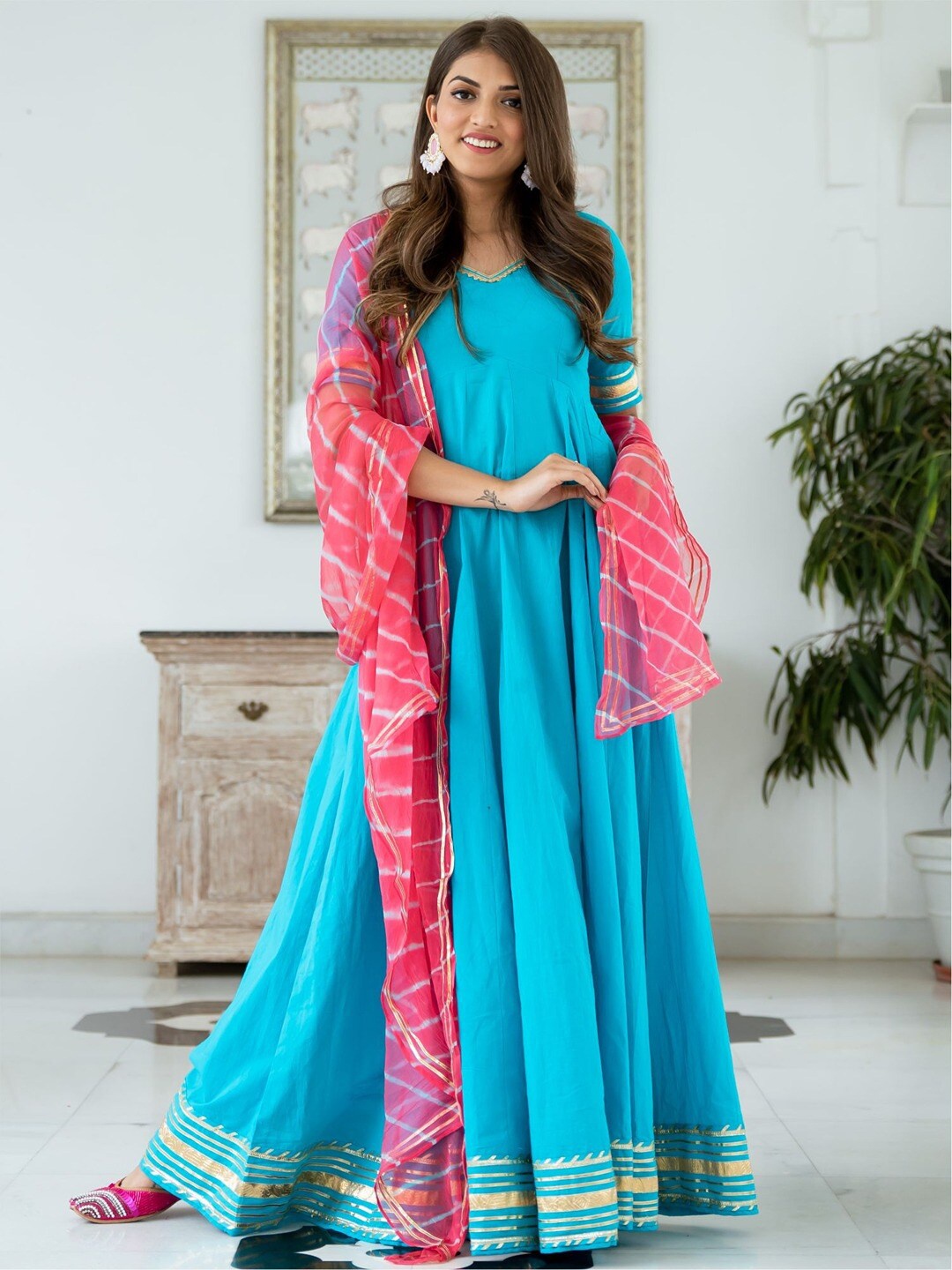 

Lavanya The Label Women Kurta With Dupatta, Blue
