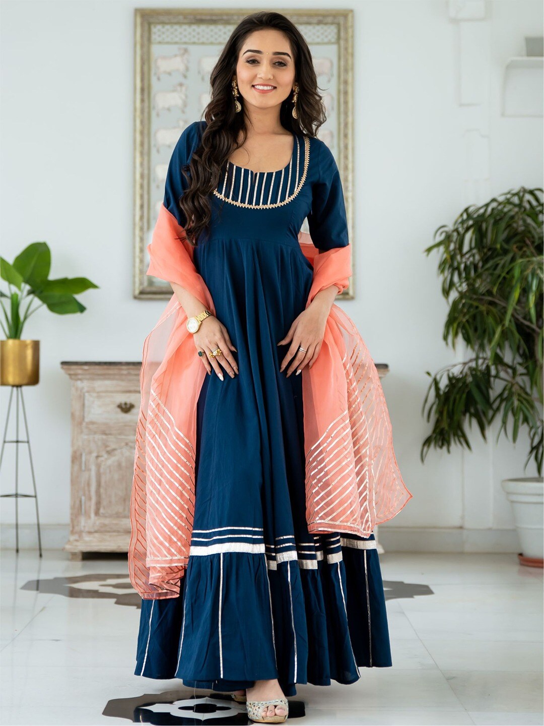 

Lavanya The Label Cotton Maxi Maxi Dress, Blue