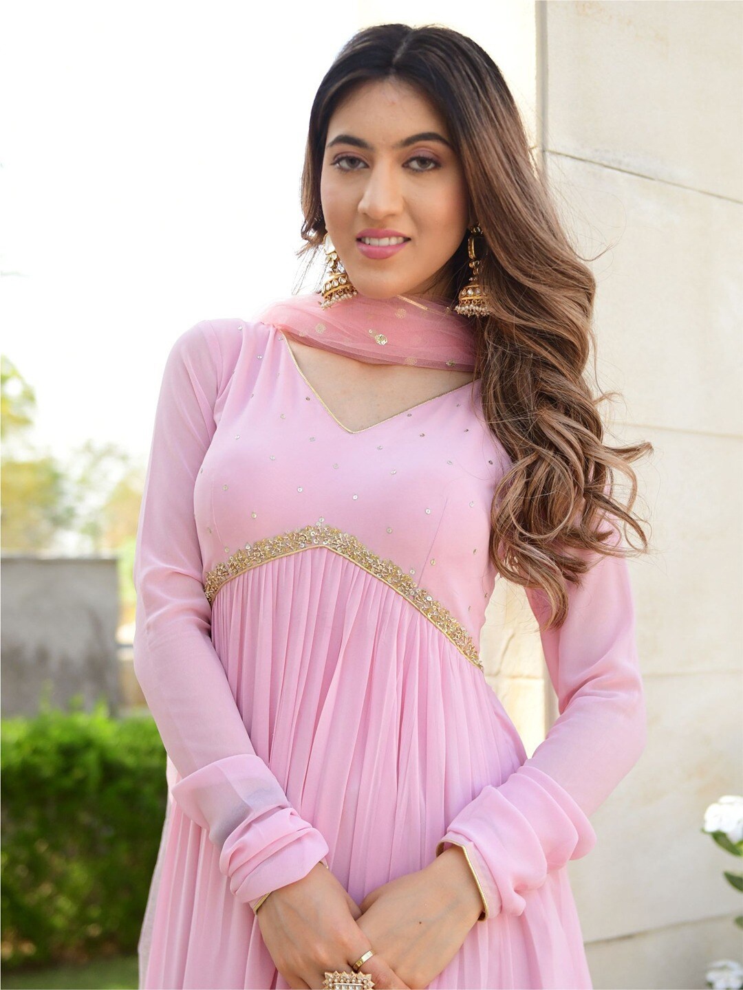 

Lavanya The Label Georgette Maxi Dress, Pink