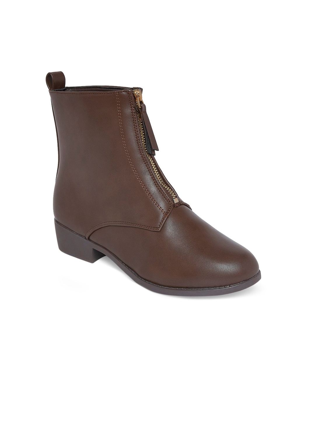 

Forever Glam by Pantaloons Women Leather Ankle Boots, Brown