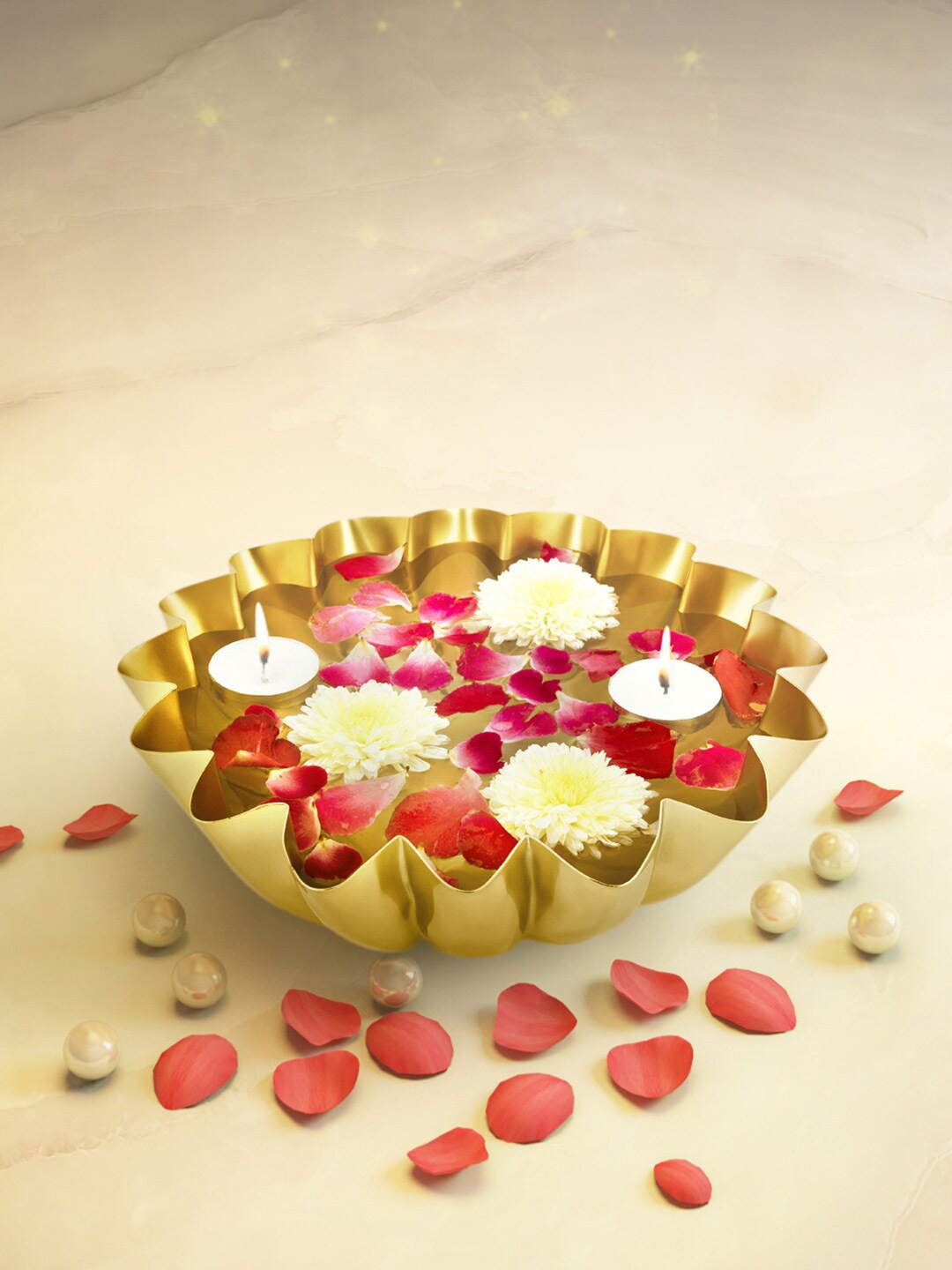 

Living scapes by Pantaloons Textured Decorative Bowls, Gold