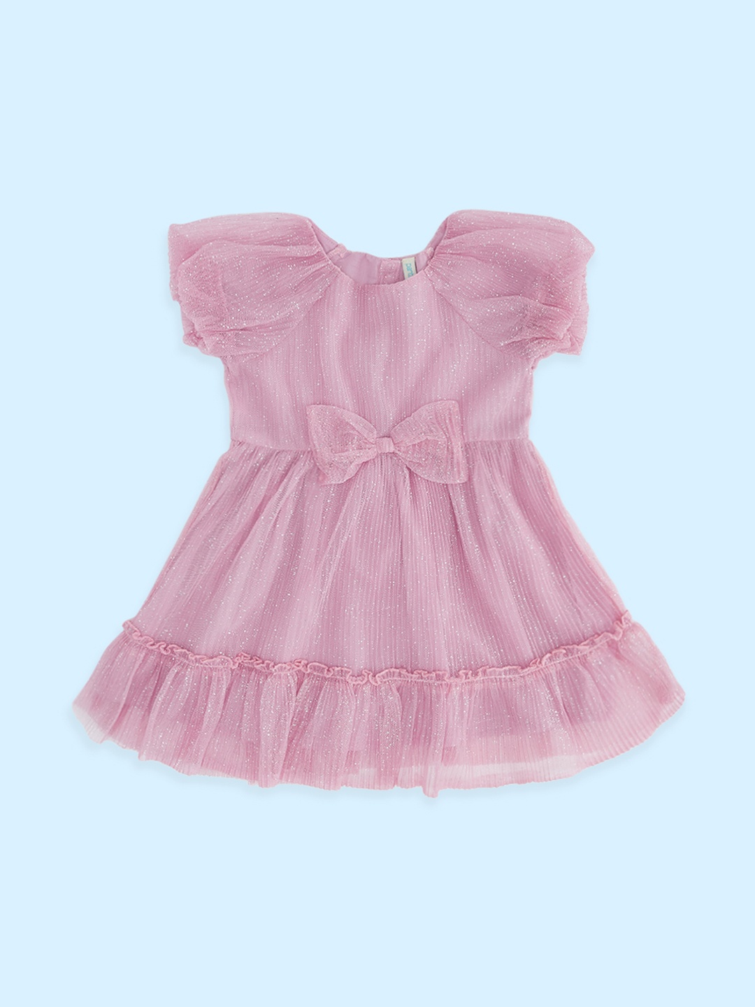 

Pantaloons Baby Fit & Flare Round Neck Cotton Dress, Pink