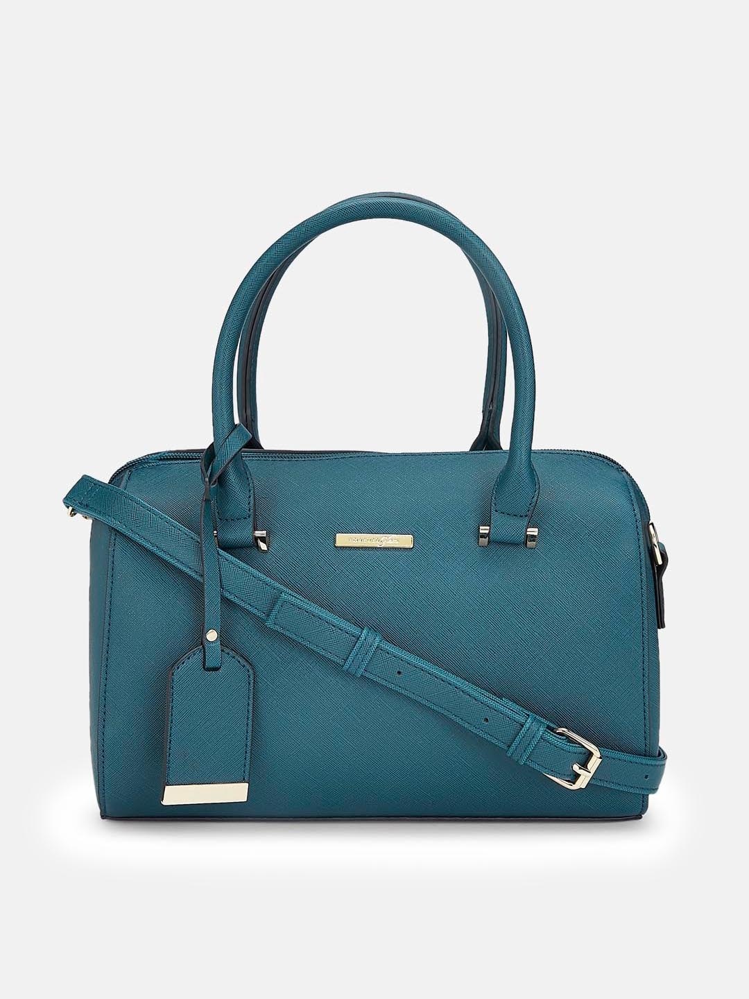 

Forever Glam by Pantaloons PU Structured Handheld Bag, Teal