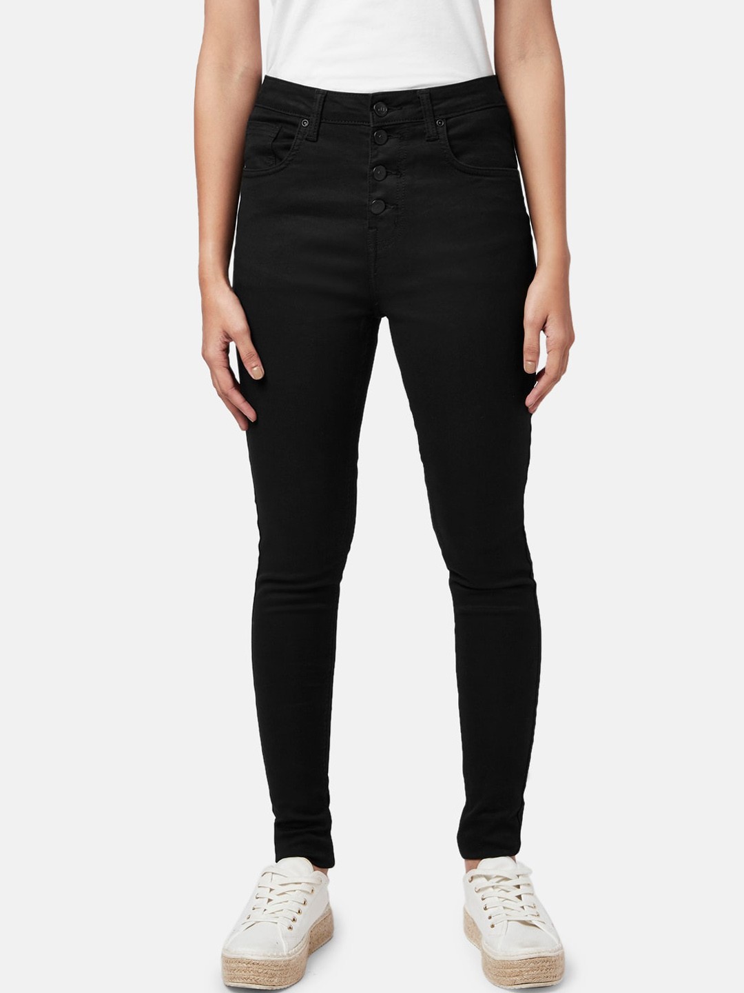 

YU by Pantaloons Women Skinny Fit Jeans, Black