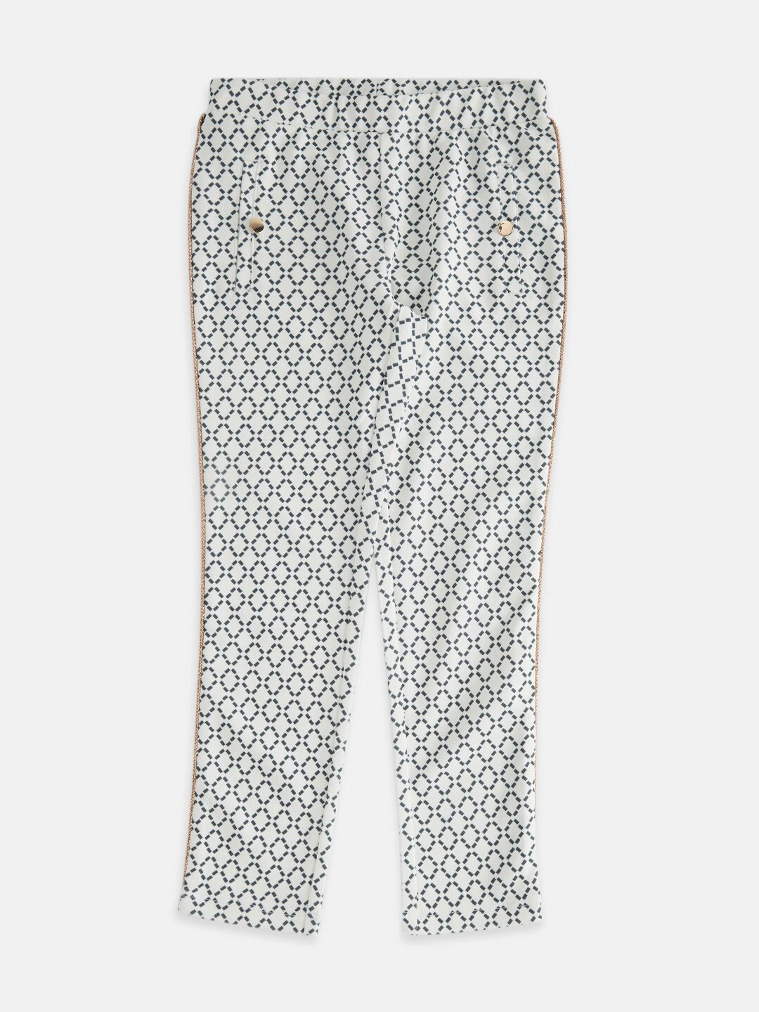 

Pantaloons Junior Girls Printed Regular Fit Jeggings, Off white