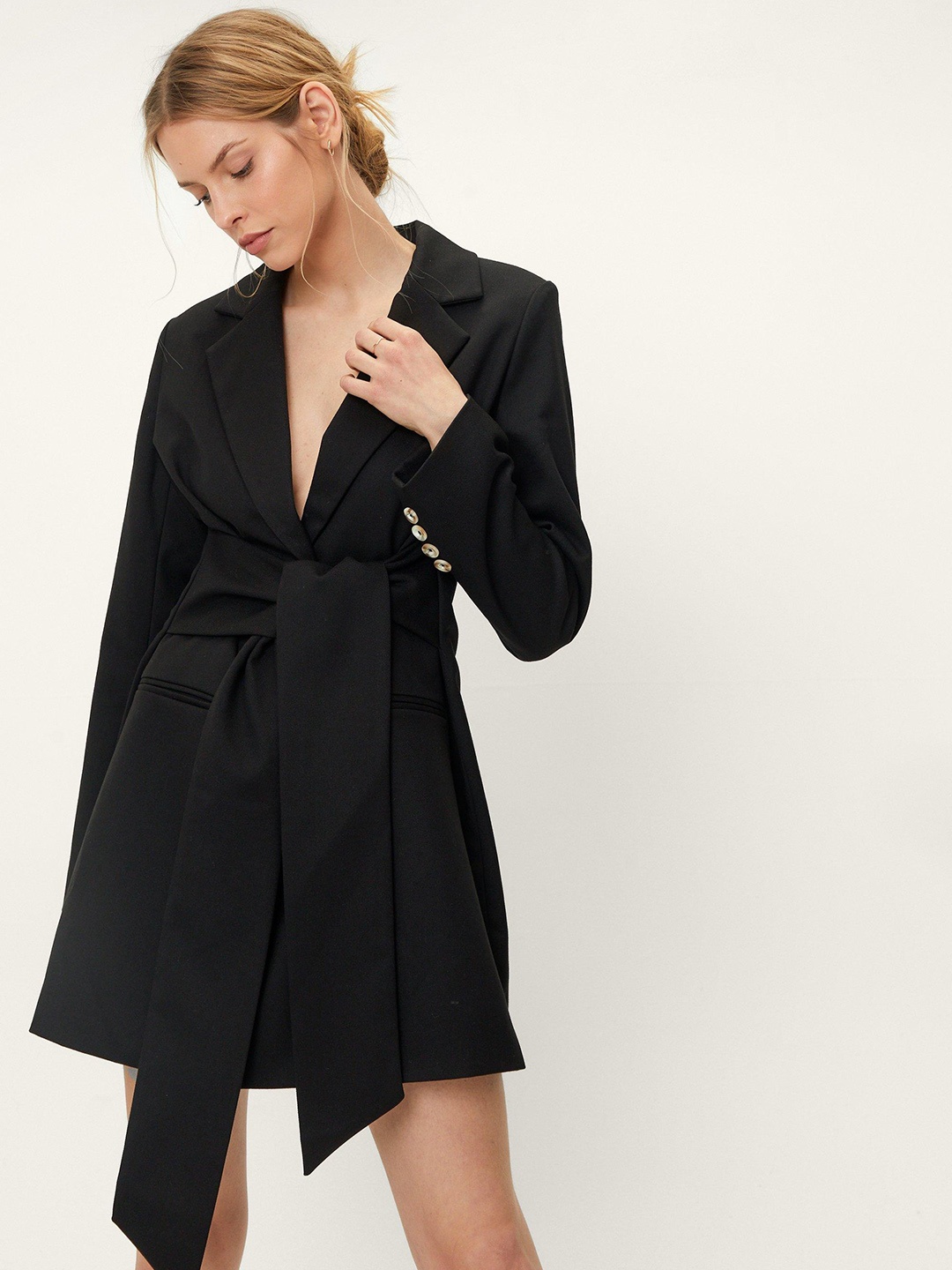 

NASTY GAL Single Breasted Blazer Dress, Black