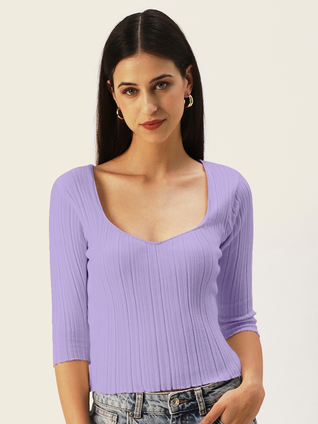 

DressBerry Sweetheart Neck Top, Lavender