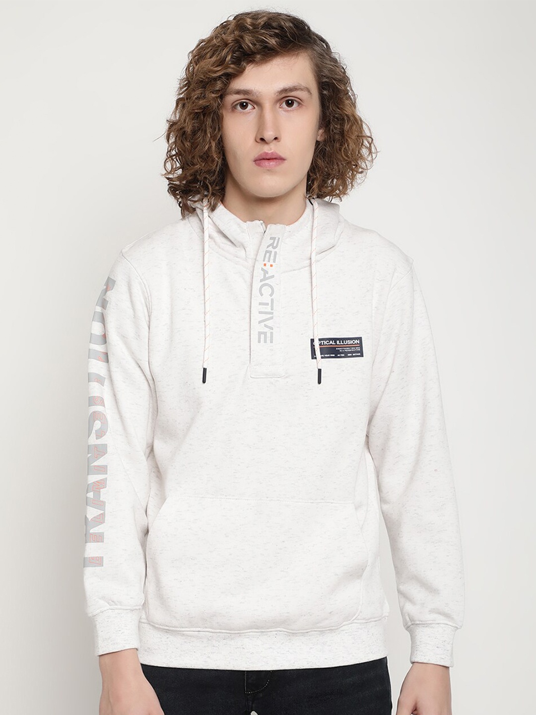 

Octave Hooded Pullover Sweatshirt, White