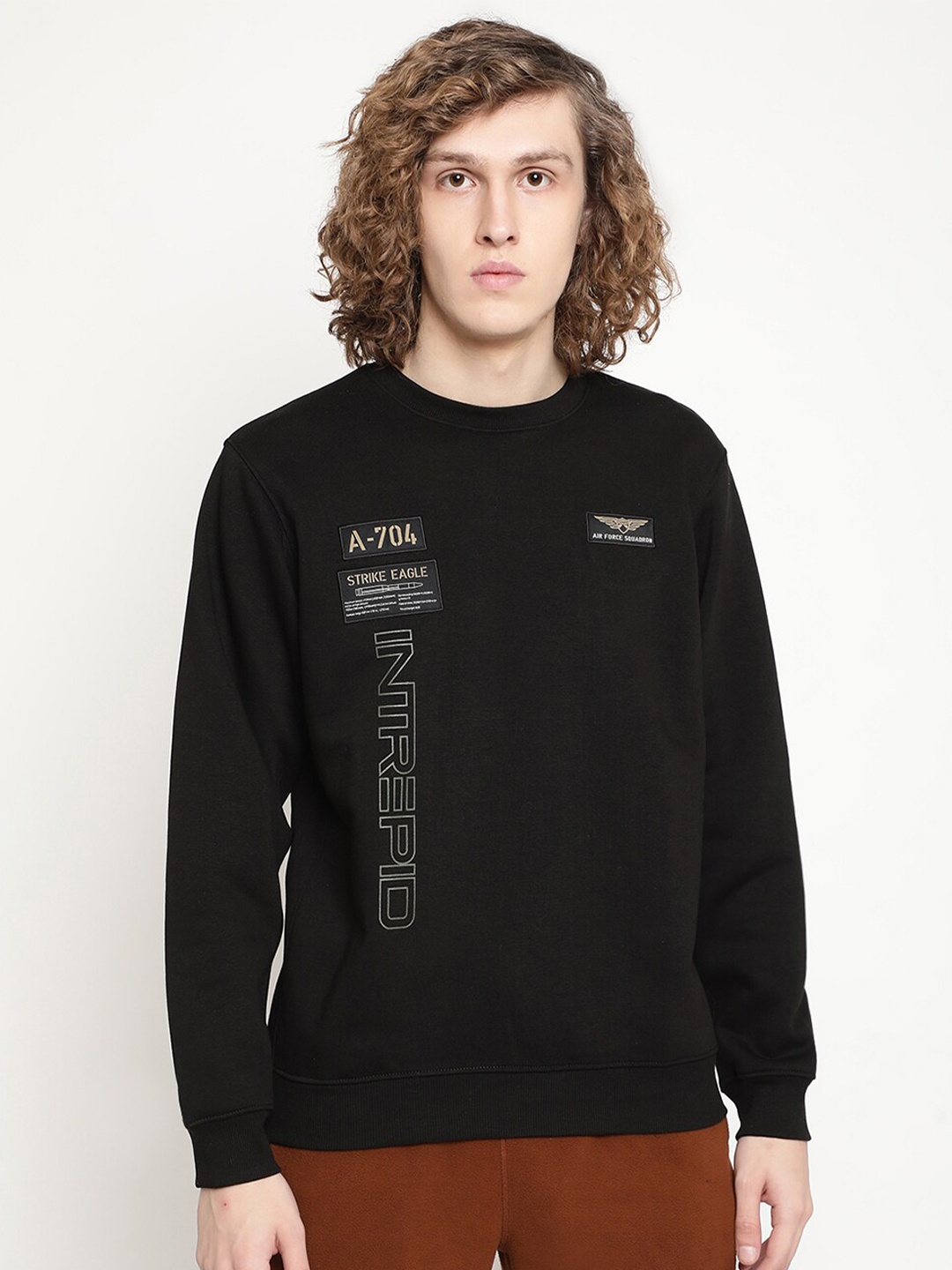

Octave Men Black Printed Sweatshirt