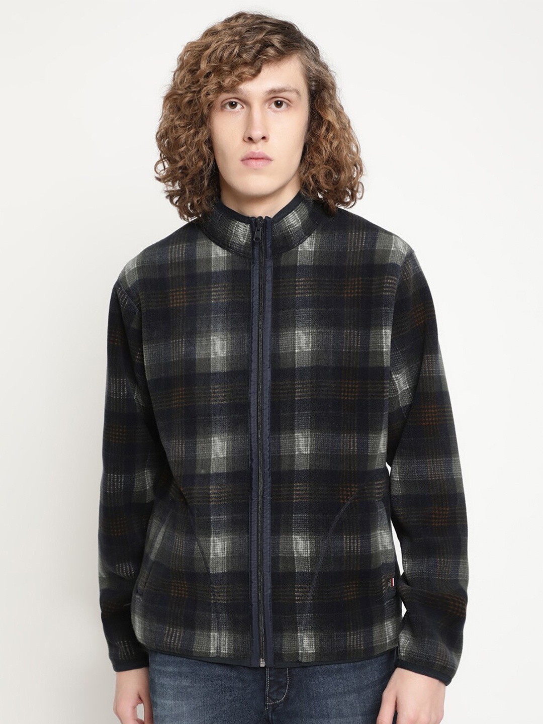 

Octave Men Green Checked Sweatshirt