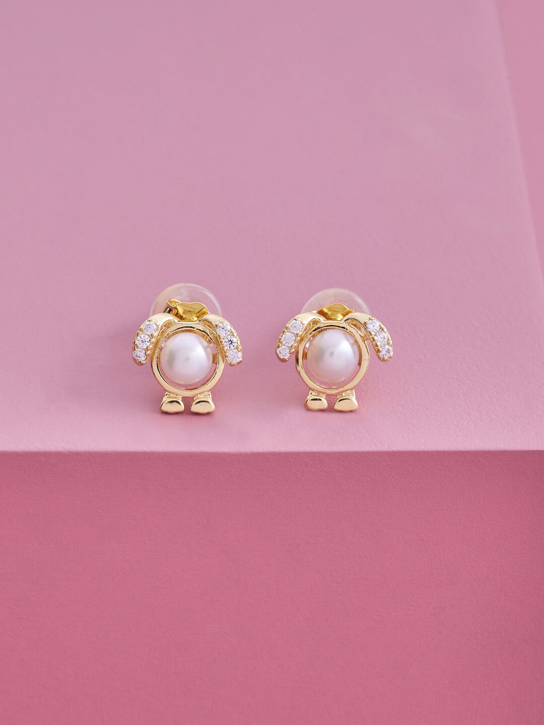 

Kushal's Fashion Jewellery Contemporary Studs Earrings, White