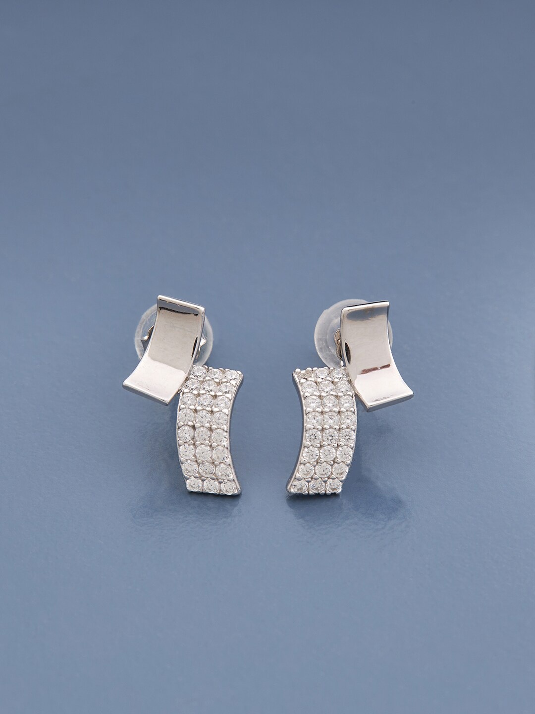 

Kushal's Fashion Jewellery Contemporary Studs Earrings, White