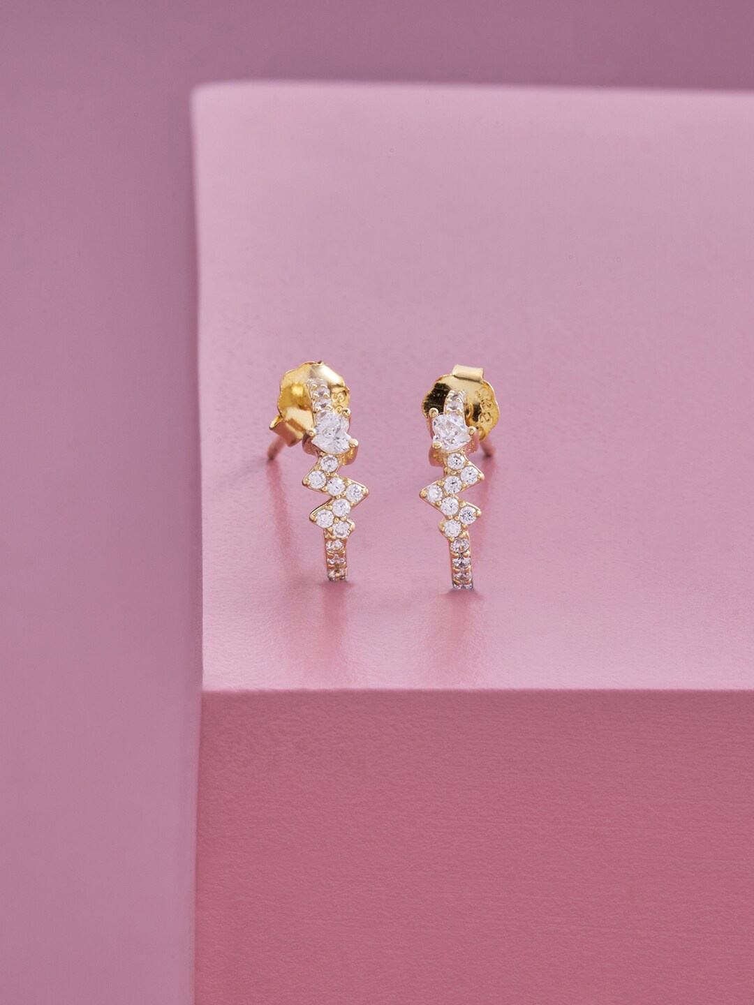 

Kushal's Fashion Jewellery Contemporary Studs Earrings, White