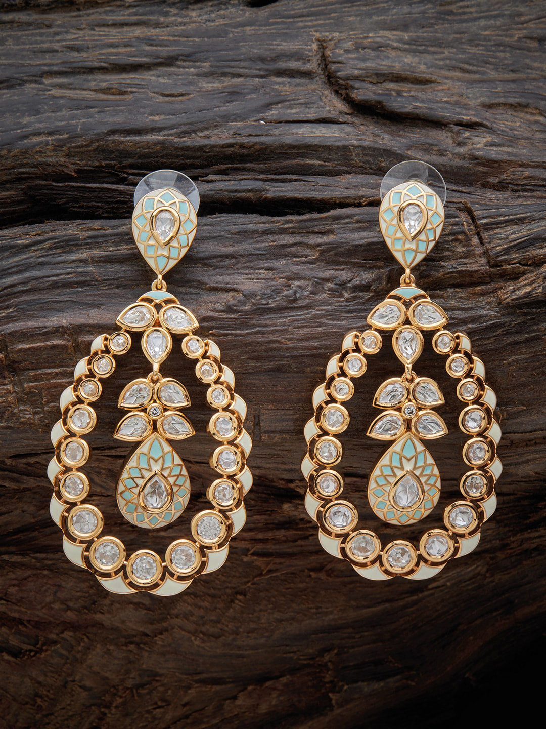 

Kushal's Fashion Jewellery Teardrop Shaped Drop Earrings, White