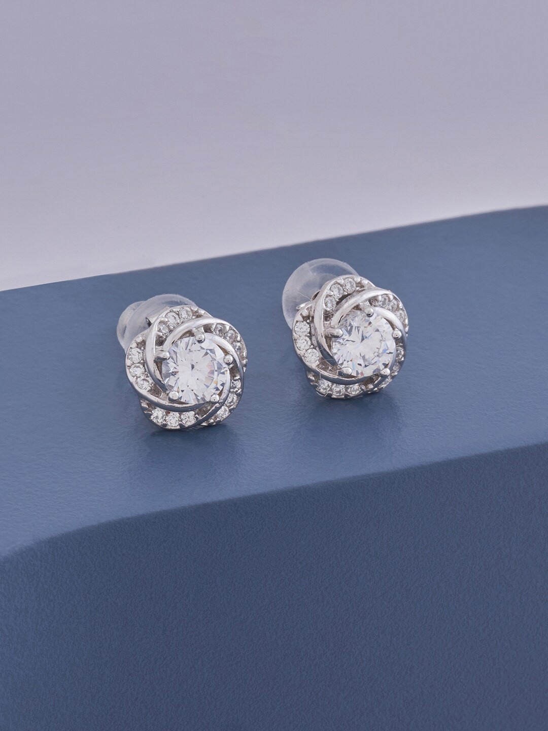 

Kushal's Fashion Jewellery White Contemporary Studs Earrings