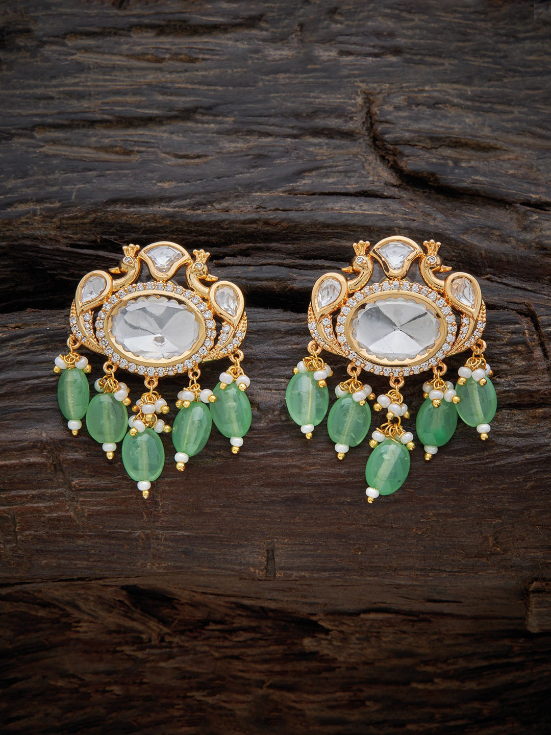 

Kushal's Fashion Jewellery Floral Studs Earrings, Sea green