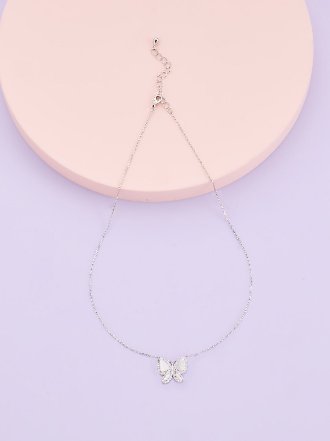 

Kushal's Fashion Jewellery Copper Rhodium-Plated Necklace, Silver