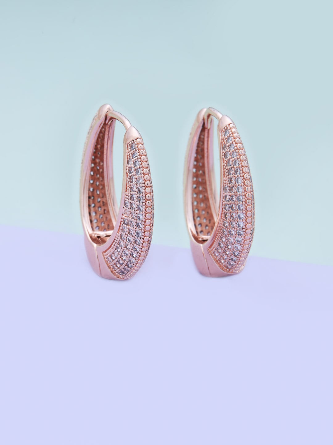 

Kushals Fashion Jewellery White Circular Hoop Earrings