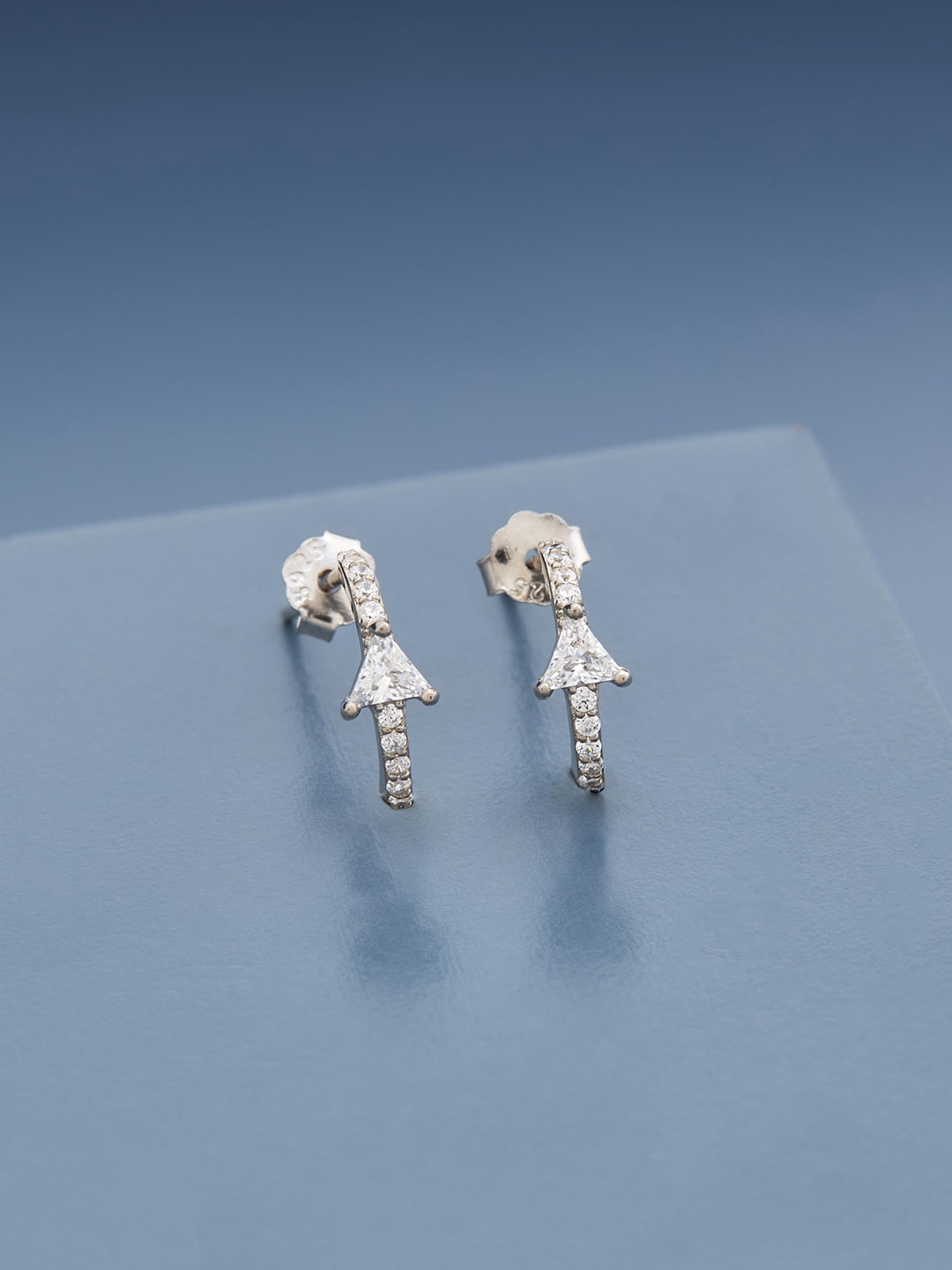 

Kushal's Fashion Jewellery Contemporary Studs Earrings, White