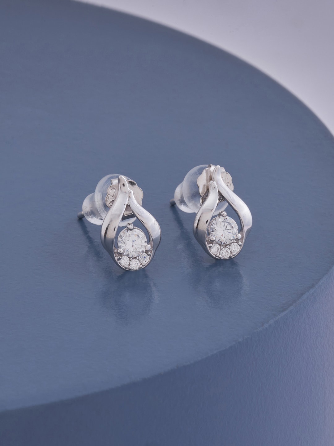 

Kushal's Fashion Jewellery White Contemporary Studs Earrings