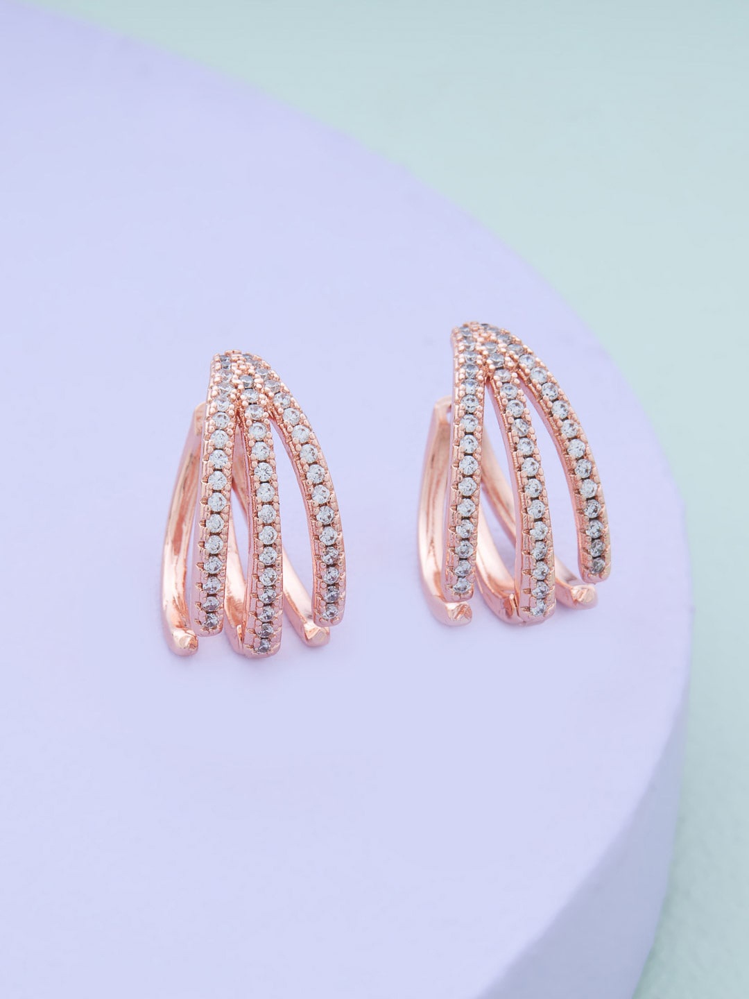 

Kushal's Fashion Jewellery Circular Studs Earrings, White