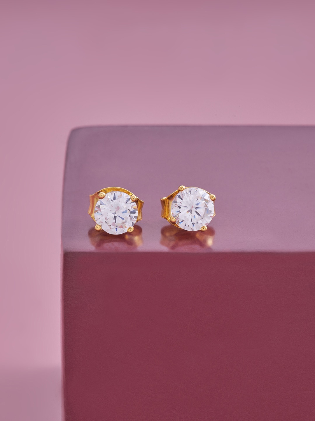 

Kushal's Fashion Jewellery Contemporary Studs Earrings, White