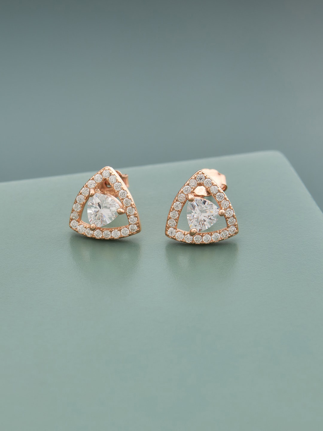 

Kushal's Fashion Jewellery White Contemporary Studs Earrings