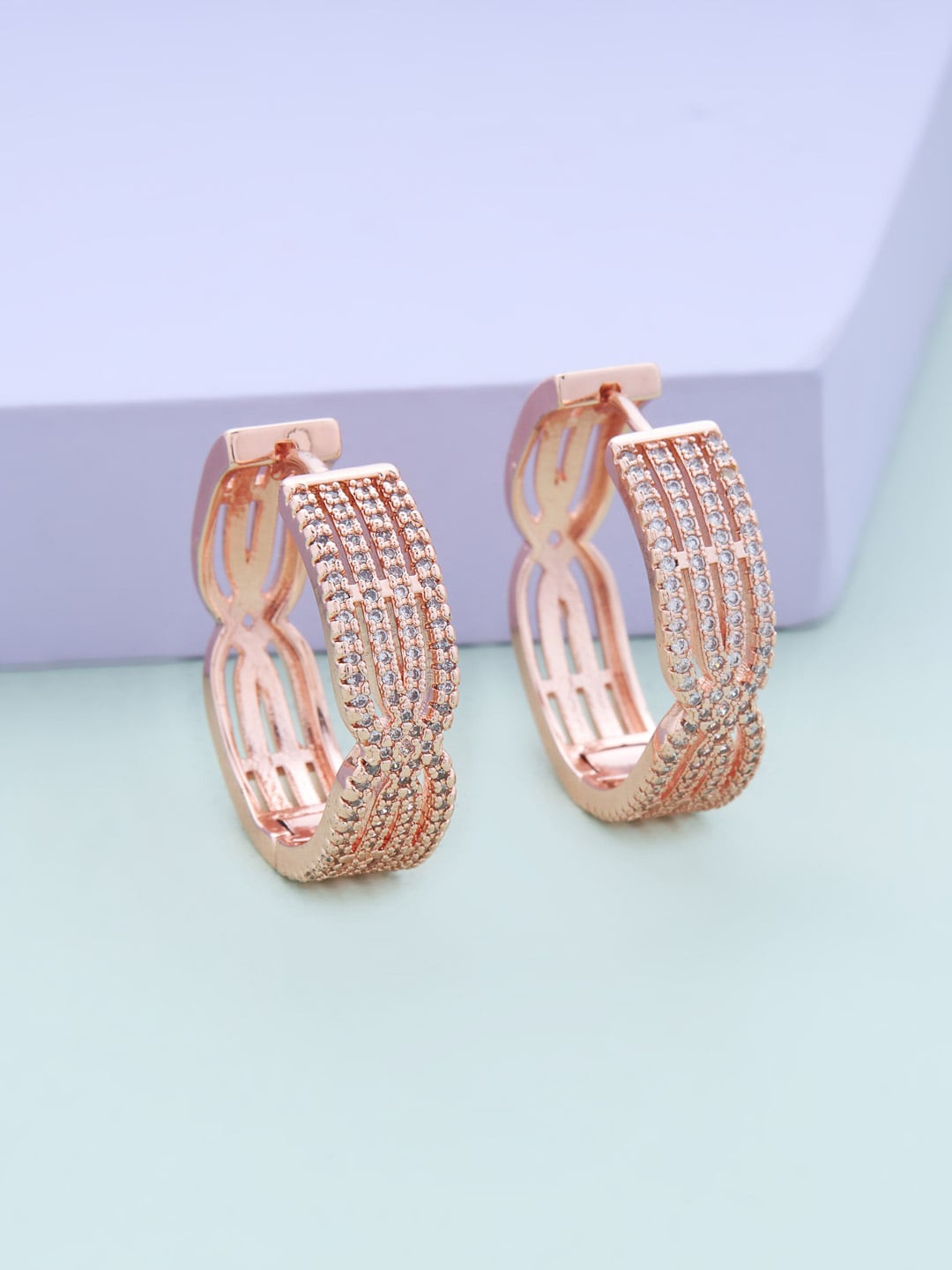 

Kushal's Fashion Jewellery Circular Hoop Earrings, White