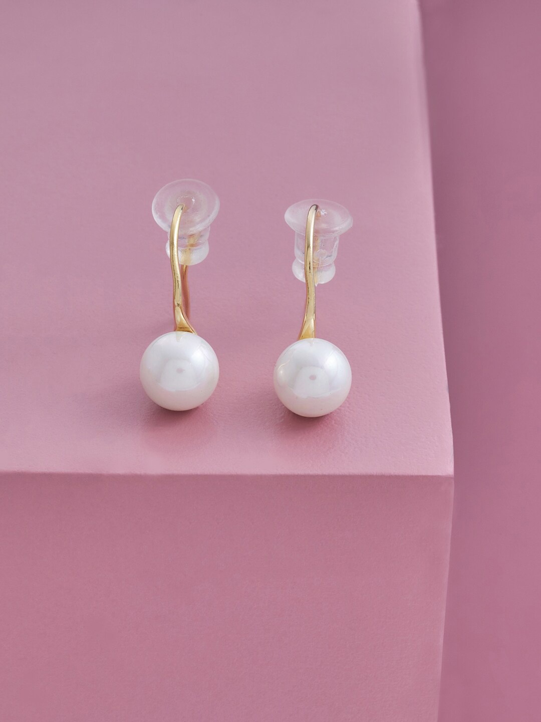

Kushal's Fashion Jewellery Gold-Plated Contemporary Drop Earrings