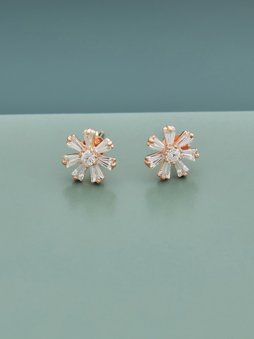 

Kushal's Fashion Jewellery Contemporary Studs Earrings, White