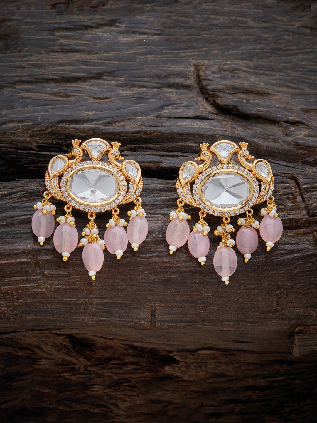 

Kushal's Fashion Jewellery Floral Drop Earrings, Pink