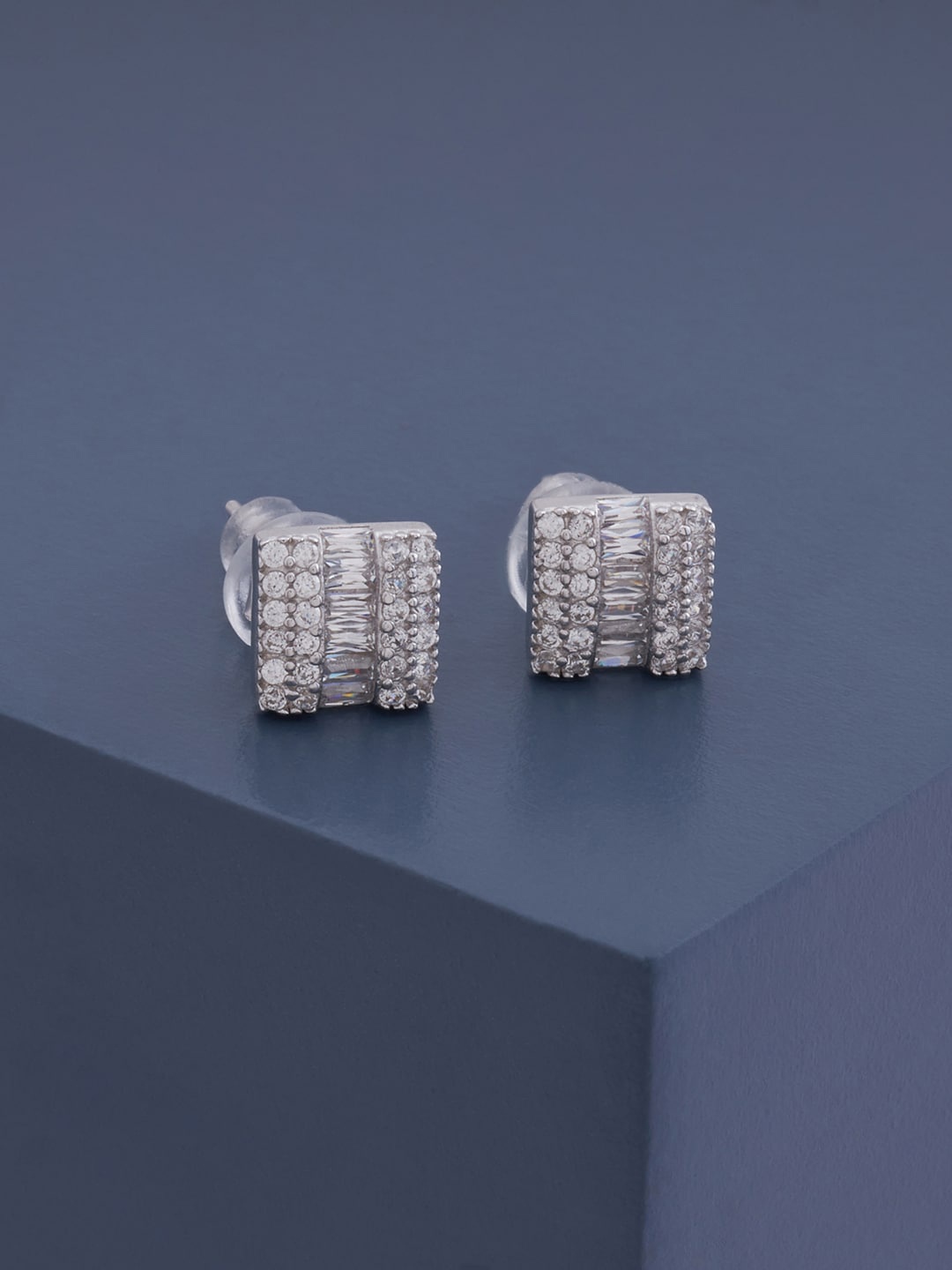 

Kushal's Fashion Jewellery Contemporary Studs Earrings, White