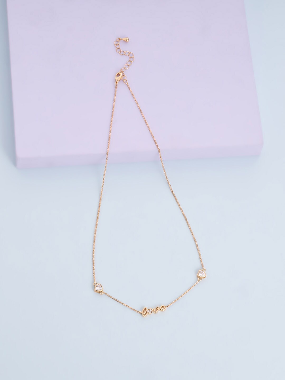 

Kushal's Fashion Jewellery Copper Gold-Plated Cubic Zirconia Necklace