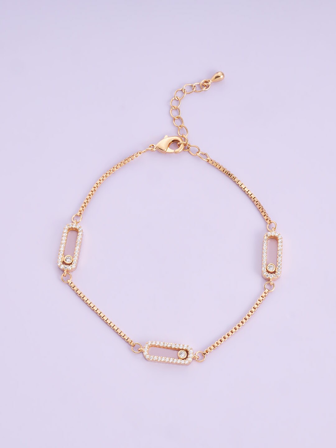 

Kushal's Fashion Jewellery Women White Cubic Zirconia Gold-Plated Bracelet