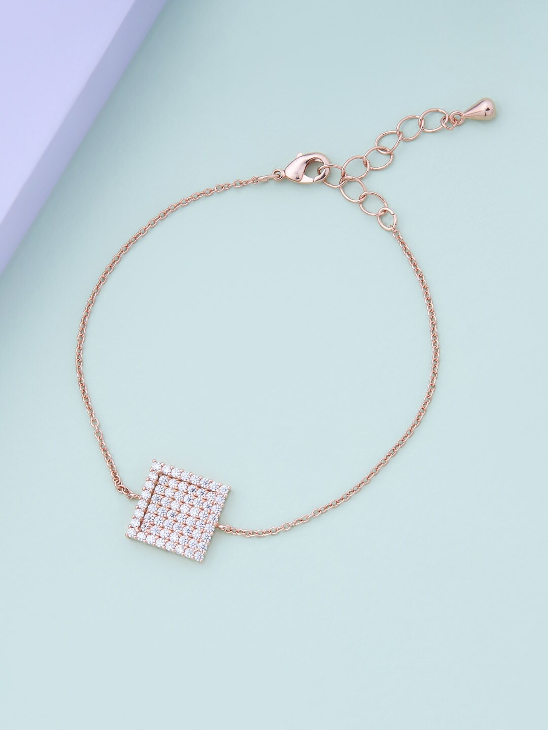 

Kushal's Fashion Jewellery Women White Cubic Zirconia Rose Gold-Plated Charm Bracelet
