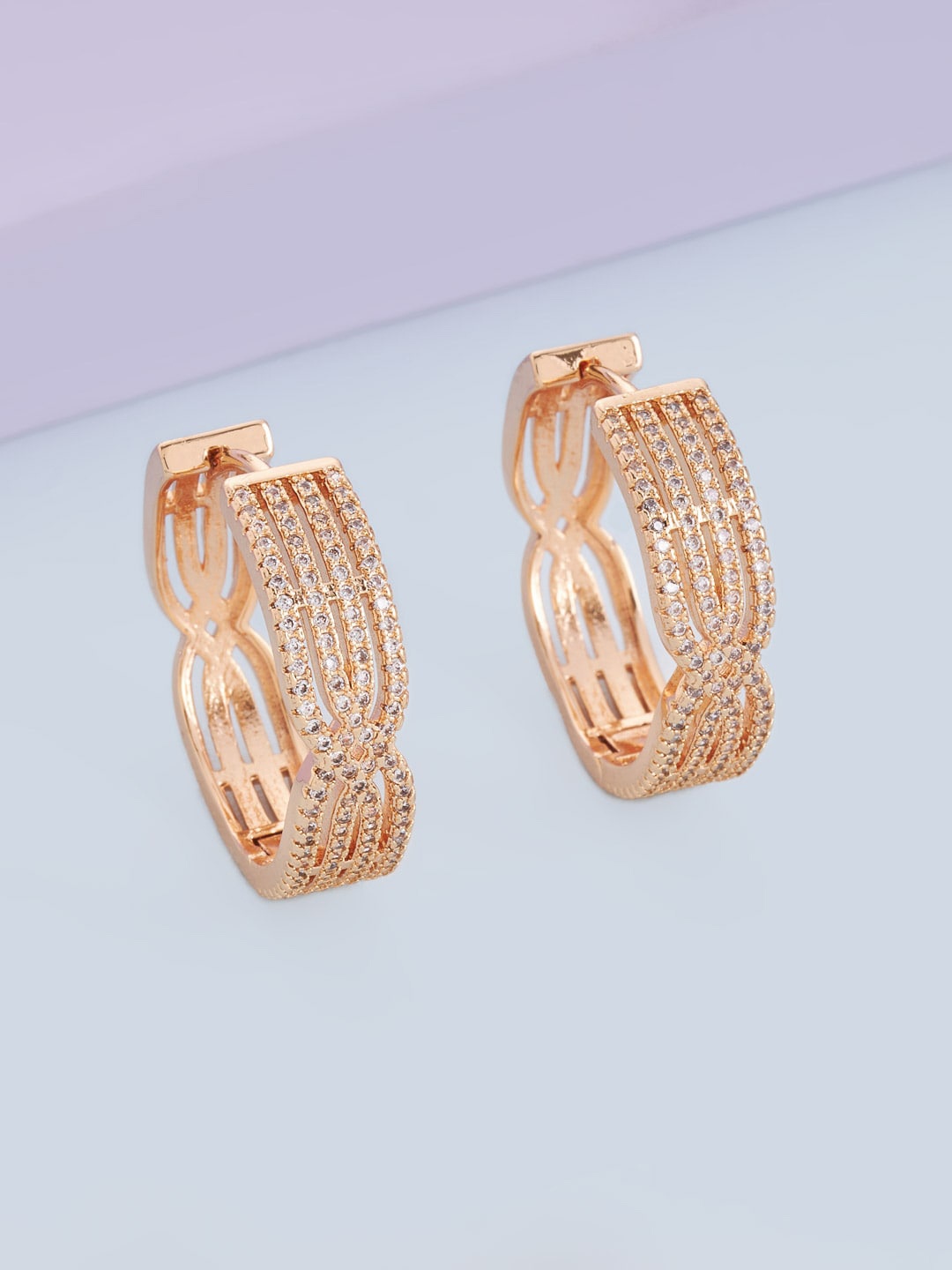 

Kushal's Fashion Jewellery Circular Hoop Earrings, White