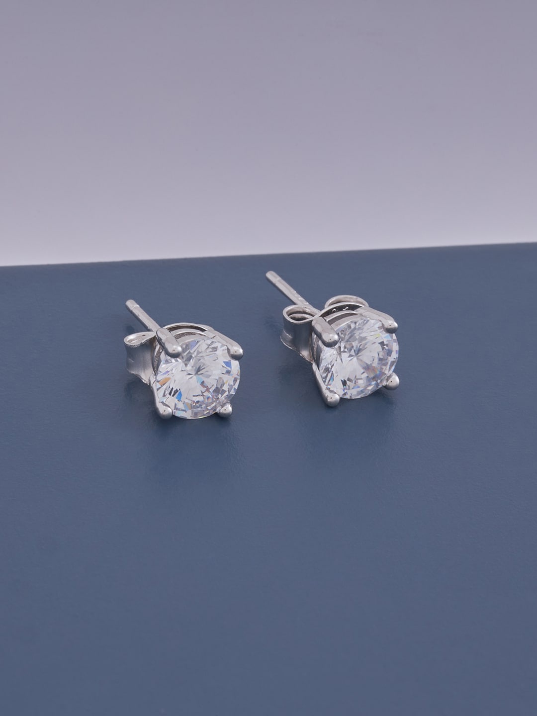 

Kushal's Fashion Jewellery Contemporary Studs Earrings, White
