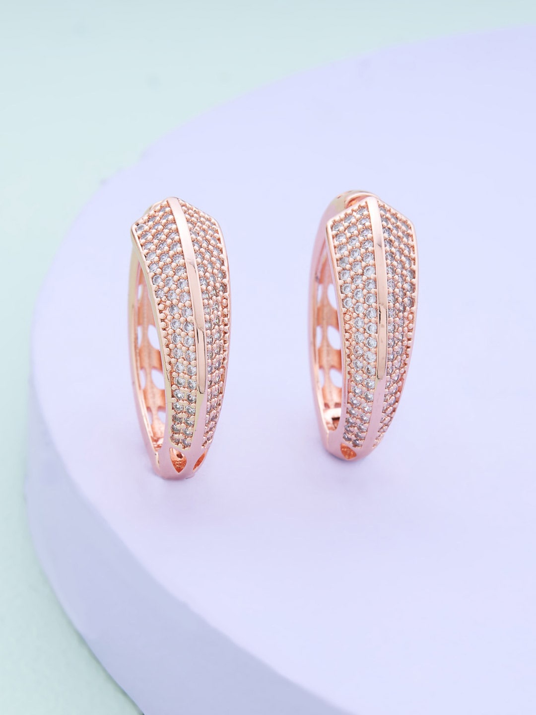 

Kushal's Fashion Jewellery Circular Studs Earrings, White
