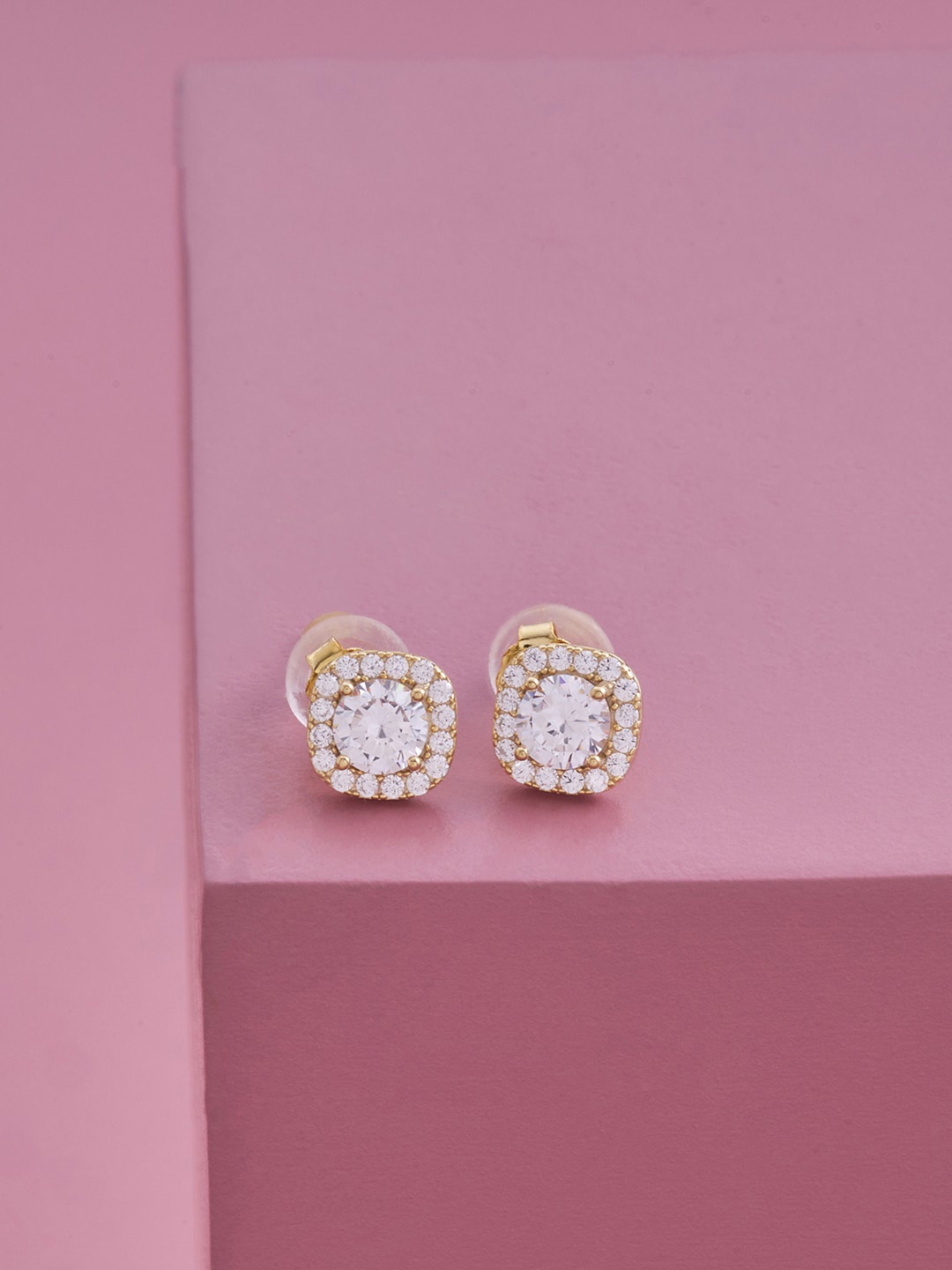 

Kushal's Fashion Jewellery Contemporary Studs Earrings, White