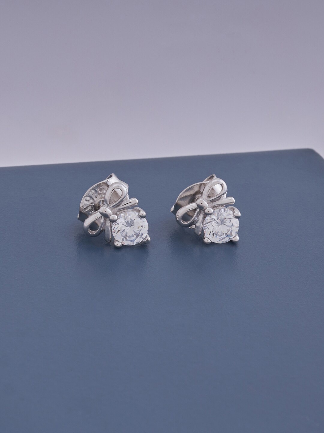 

Kushal's Fashion Jewellery Rhodium Plated Contemporary Studs Earrings, White