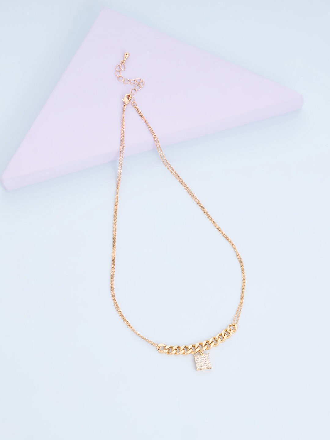 

Kushal's Fashion Jewellery Gold-Toned & White Copper Gold-Plated Necklace
